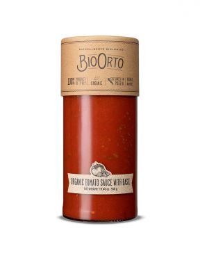 BIO ORTO ORGANIC TOMATO AND BASIL SAUCE 550 GR