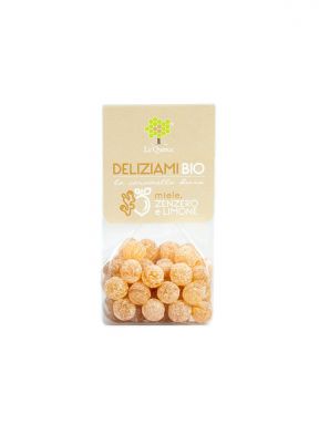 LE QUERCE ORGANIC HONEY LEMON AND GINGER CANDY 100 GR