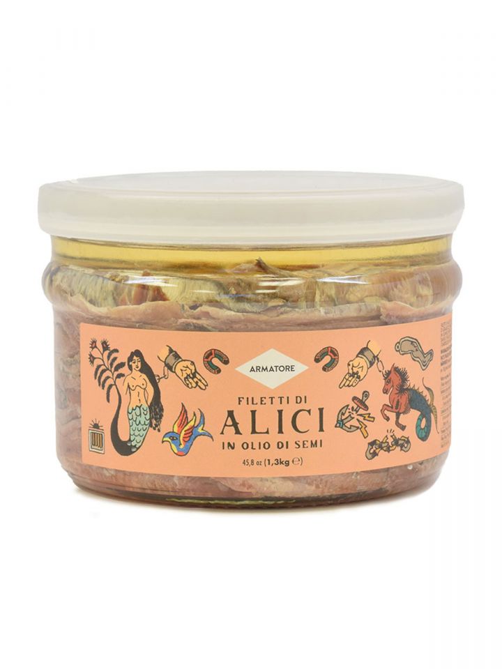buonitalia: ARMATORE CETARA ANCHOVY FILLETS IN OIL 1,3 KG