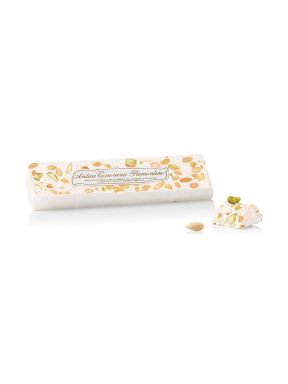 CRUNCHY ALMOND AND PISTACHIO TORRONE 8.8 oz.