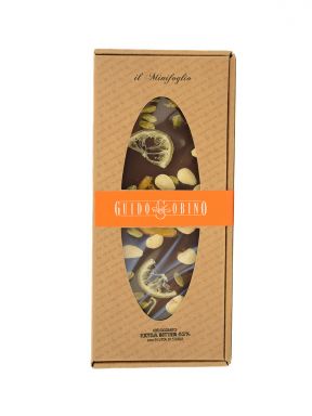 GUIDO GOBINO MINIFOGLIO DARK CHOCOLATE BAR WITH NUTS AND DRIED FRUITS g 250